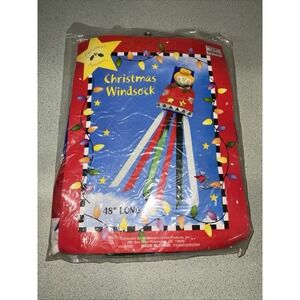 Christmas Treasures‎ Vintage Windsock 48" Long In Package